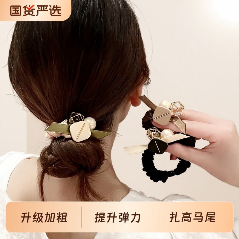 新款高级感小肠发圈网红发绳日韩气质粗皮筋女扎头头绳丸子头发饰