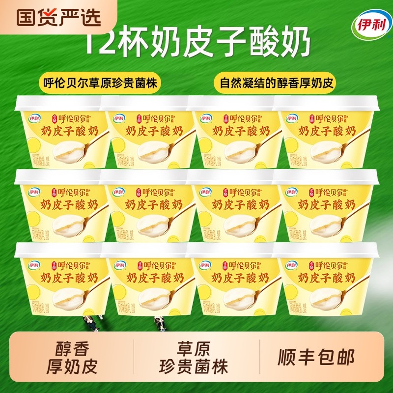 伊利宫酪奶皮子酸奶138g*9杯低温冷藏酸奶冰激凌口感早餐营养搭子,咖啡/麦片/冲饮,低温酸奶,淘宝优惠券,粉丝福利购,淘宝优惠卷