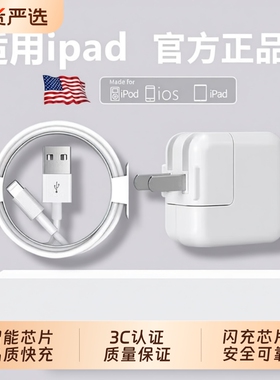 长份适用于苹果ipad充电器头mini5/Air/2/3/4/6/8平板typec10数据线ipadpro充电线12w快充
