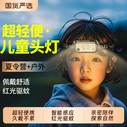 儿童充电超亮头灯|153人收藏