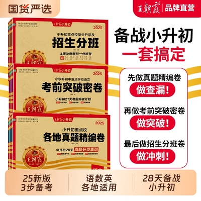 王朝霞2025小升初真题精编卷