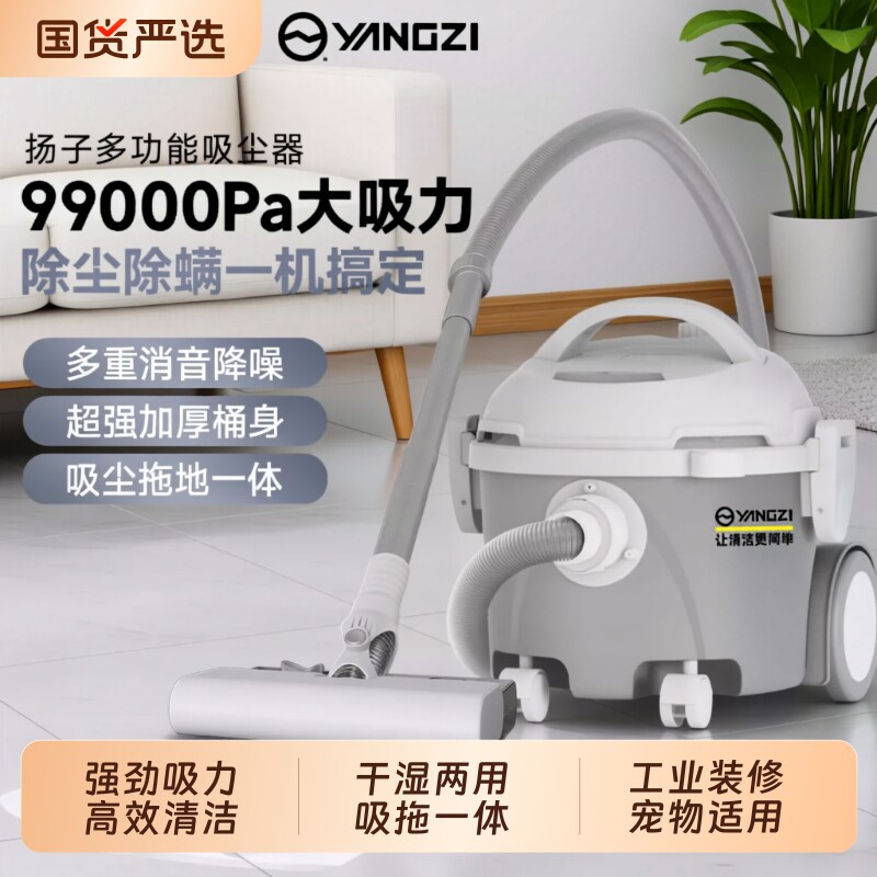 扬子吸尘器家用大吸力十大工业用开荒保洁美缝强力地毯吸尘机无线图片