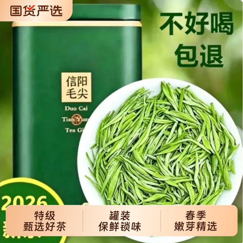 信阳毛尖2026新茶明前浓香型高山云雾绿茶叶特级嫩芽散装500g优选图片