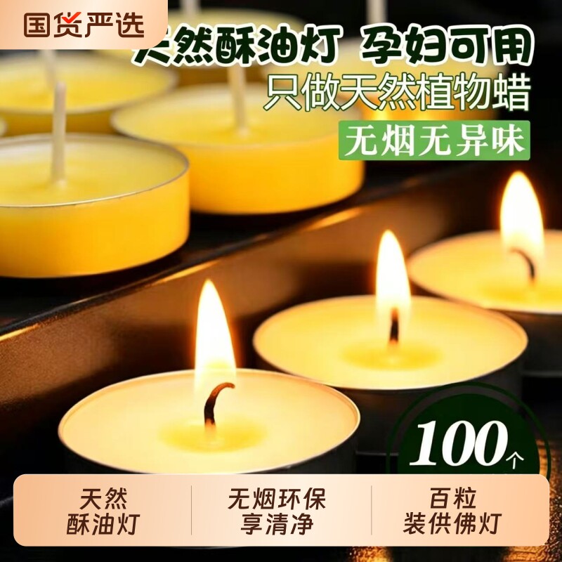 供佛灯8小时无烟酥油灯100粒4小时苏油灯2小时蜡烛佛前供灯长明灯