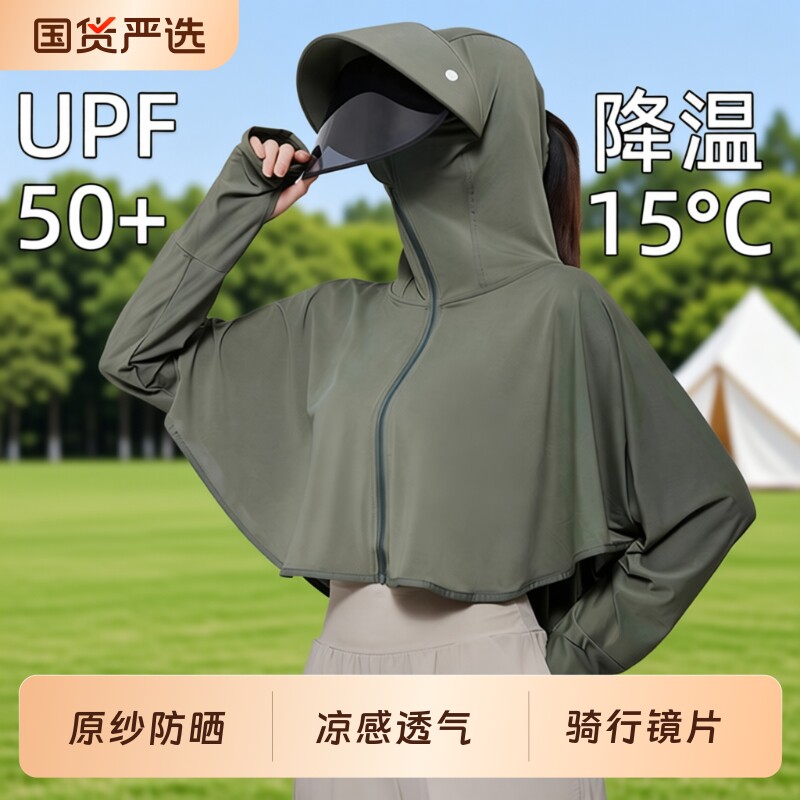 冰丝防晒衣女款2026新款夏季防紫外线骑电动车防晒服薄款防晒罩衫图片