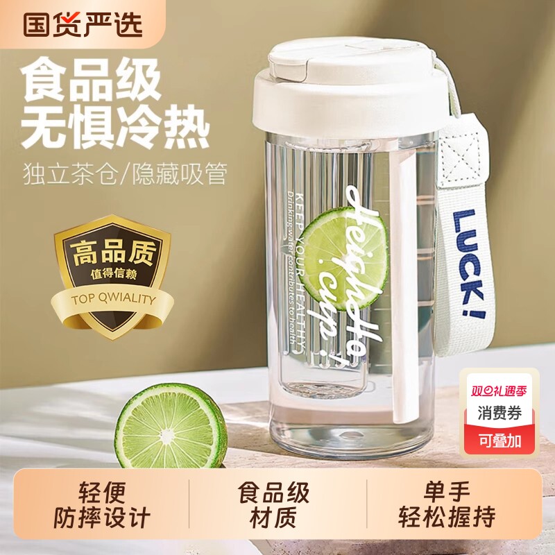 塑料便携吸管水杯|超1000人收藏