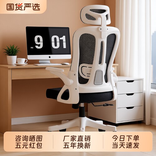 电脑椅舒服久坐家用办公椅子靠背椅人体工学电竞椅学生宿舍学习椅