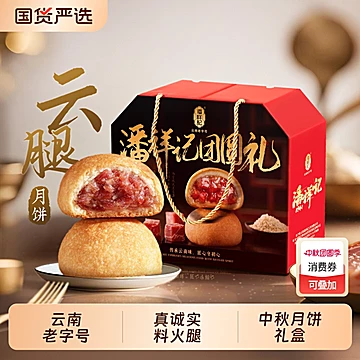 潘祥记云腿月饼礼盒装10枚共500g