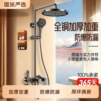 淋浴花洒套装卫浴家用淋浴室水龙头2025洗澡喷头全套全铜恒温增压
