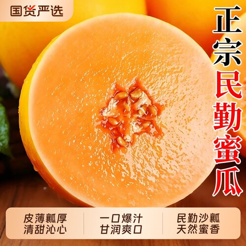 黄河民勤蜜瓜现摘新鲜沙漠9斤