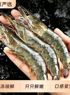 新鲜大虾鲜活速冻青岛青虾冷冻南美白虾厄瓜多尔海虾海鲜源头到家