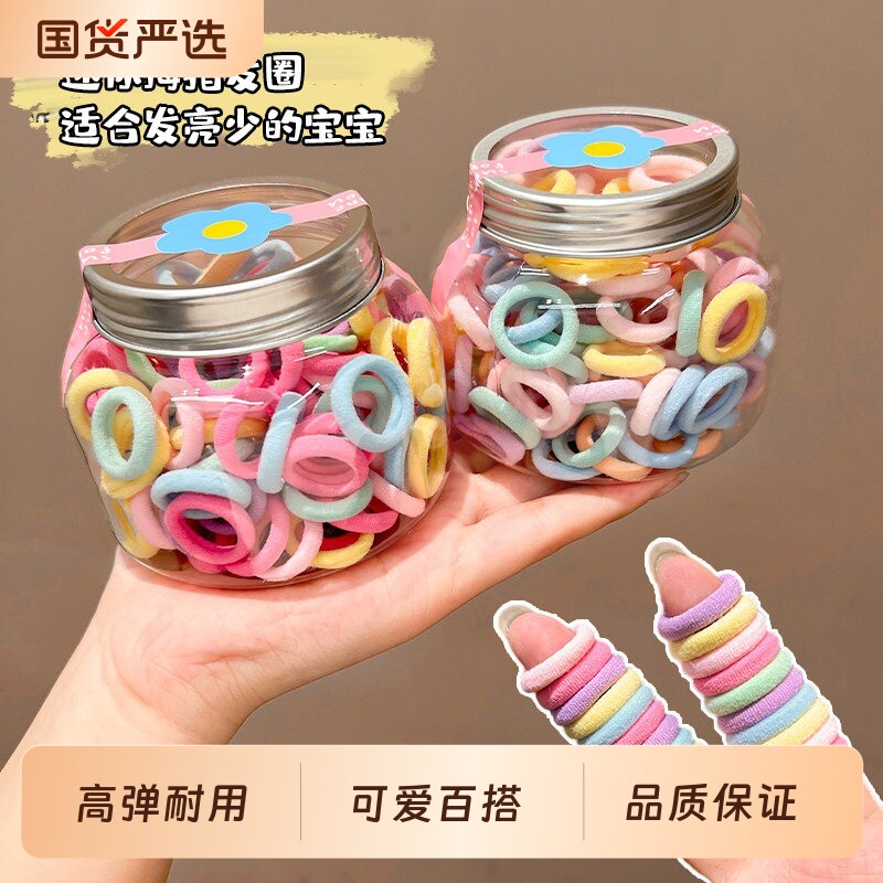小女孩不伤发毛巾圈儿童橡皮筋女扎头发圈高弹力女宝皮筋宝宝头绳图片