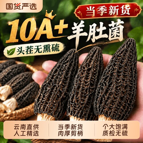 【商超同款】云南直供羊肚菌干货