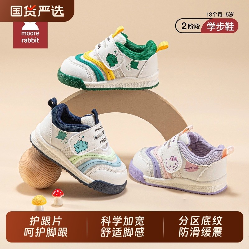 童鞋学步鞋婴幼儿2025春夏新款魔术贴男女宝宝凉鞋透气软底机能鞋
