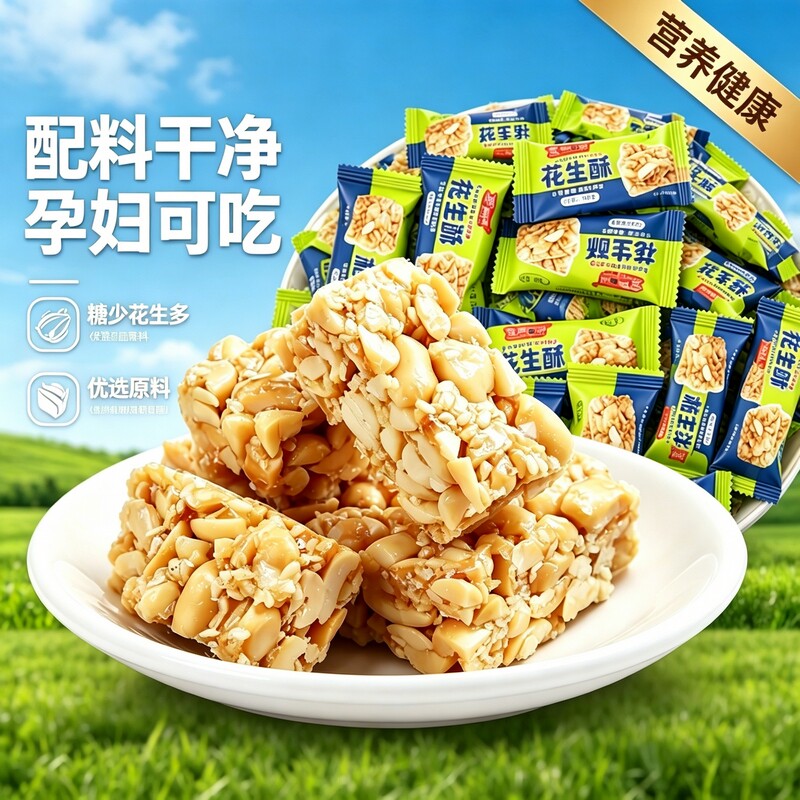 重庆特产花生酥老牌子老式花生坚果酥糖怀旧小吃零食芝麻原味健康