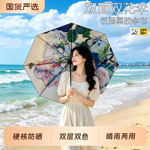 【破损包赔】双层双花太阳伞
