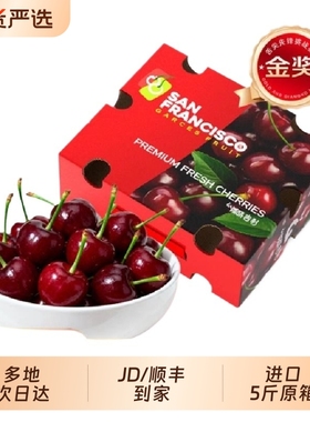 智利进口车厘子桑提娜拉宾斯3J5斤原箱礼盒多地次日达顺丰JD到家
