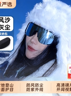 滑雪登山防风护目镜墨镜可套近视户外爬雪山防紫外线骑行眼镜男女