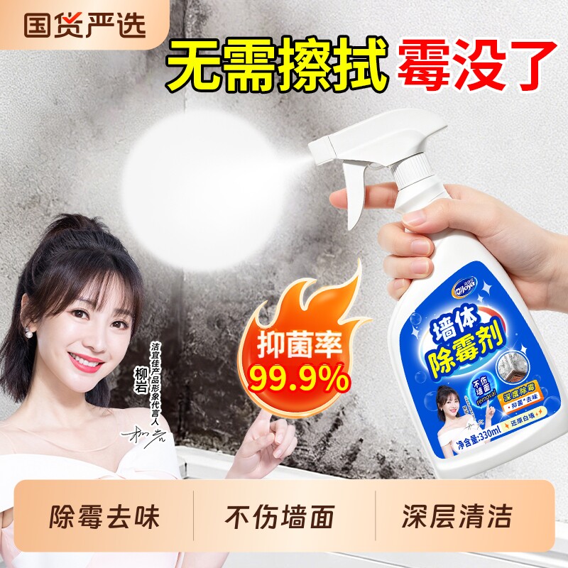墙体除霉剂家用清洁剂墙体专用去除墙壁霉斑霉菌喷雾墙面去污神器