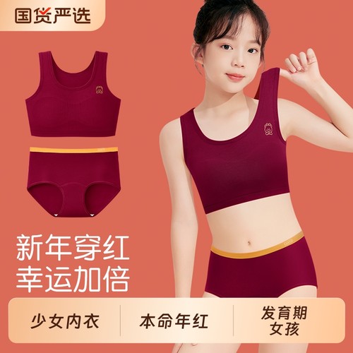 寻棉记本命年少女内衣套装属马