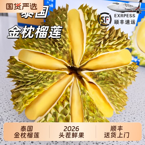 2026头茬AA果泰国金枕榴莲新鲜水果整个带壳榴莲顺丰京东包邮