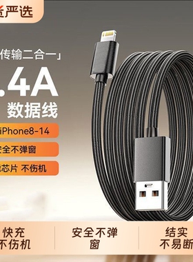 齐冰苹果数据线适用苹果14pro/13plus/12/11/8/7/6/x/iPad数据线xrxs手机充电线数据传输车载通用快充加长预