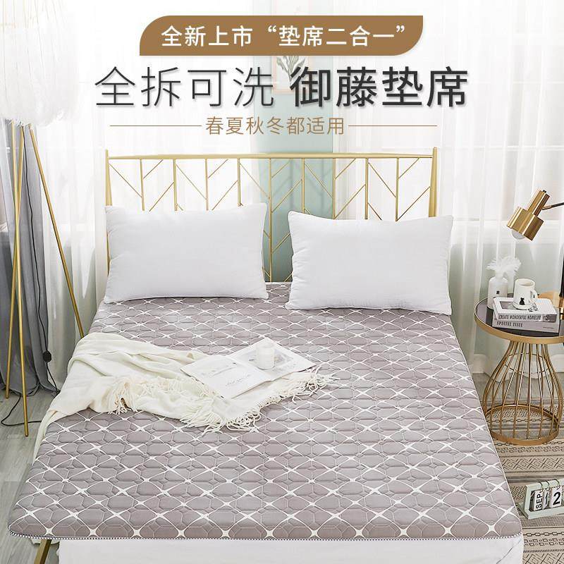 凉席可拆洗床垫冬夏两用学生单人床宿舍0.9可清洗双人床1.5床褥垫
