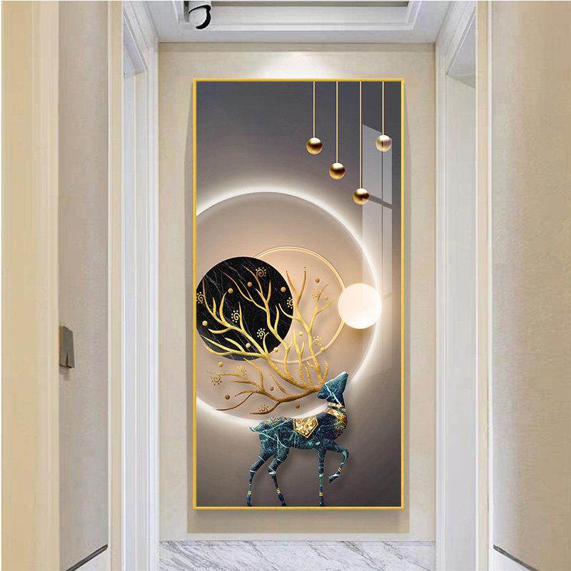 入户玄关挂画客厅背景墙面装饰画大气竖版走廊过道壁画轻奢抽象画,家居饰品,现代装饰画,淘宝优惠券,粉丝福利购,淘宝优惠卷