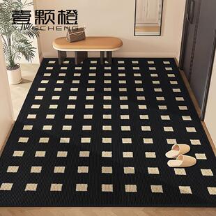 法式覆古地垫入户门垫进门耐脏门厅入门地毯高级黑白格子门口脚垫
