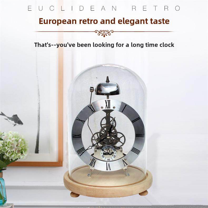 美国覆古机械表时钟客厅实木创意家庭桌面时钟装饰品老式齿轮艺术,家居饰品,台钟/闹钟,淘宝优惠券,粉丝福利购,淘宝优惠卷