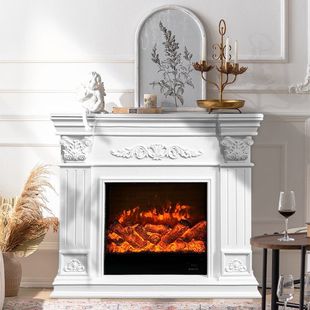 法式壁炉柜复古风客厅仿真火焰网红装饰柜电子壁炉架雕花欧式玄关