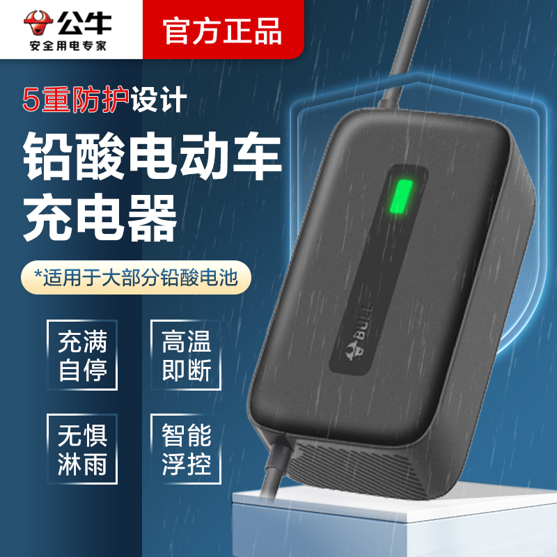 公牛雅迪电动车电瓶铅酸充电器60V72V20AH爱玛台铃电车三轮车通用
