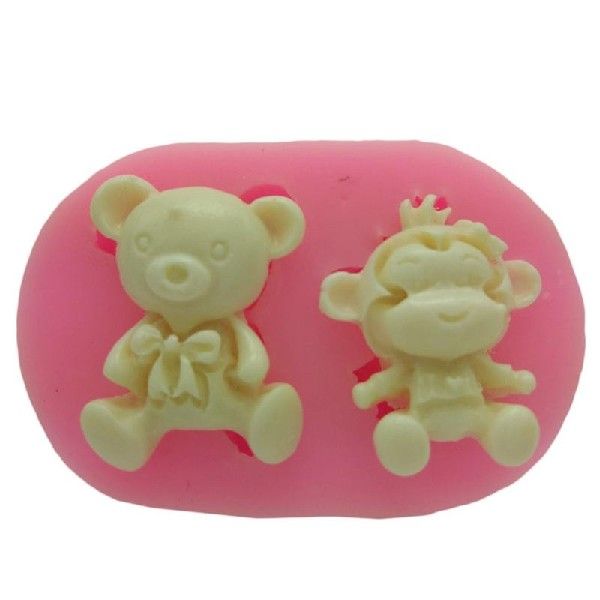 网红Cartoon Monkey And Bear Modeling Silicone Mold Flexible