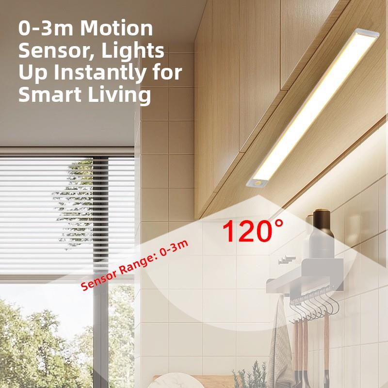 智能长条人体Led超薄自感灯条酒柜柜粘自粘灯衣柜可充电