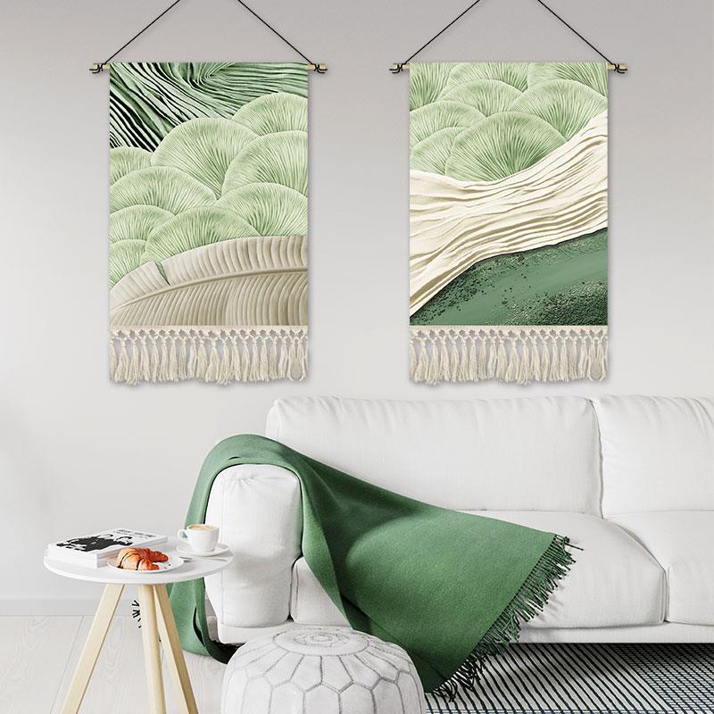 简约立体浮雕玄关挂画布艺入户装饰画餐厅客厅挂布卧室壁画定制画图片