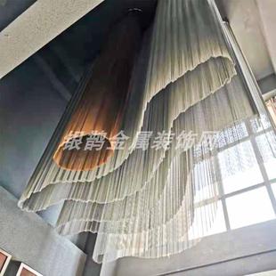 饰帘铝合金丝窗帘吊顶灯饰铁网帘 金属网帘垂帘挂帘隔断帘幕墙装