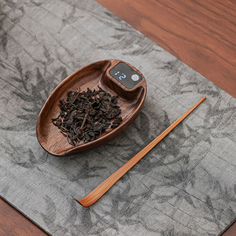 茶具电子秤茶叶称茶则秤茶秤茶荷称茶道实木称便携式家用数字茶则