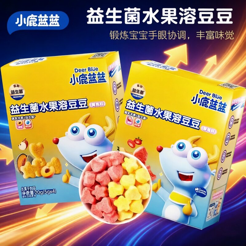 小鹿蓝蓝益生菌水果溶豆入口易溶