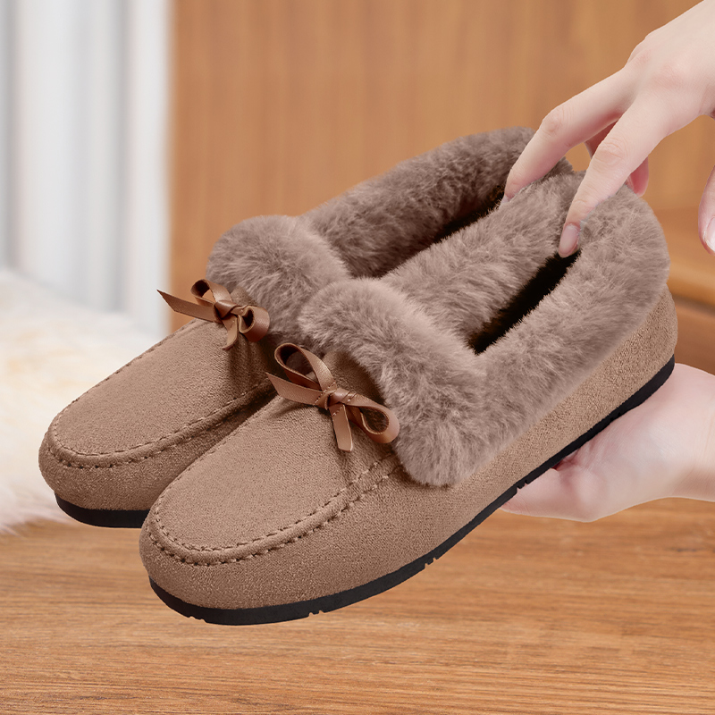 冬季老北京布鞋加绒中老年毛毛鞋