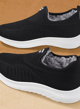 老北京布鞋女秋冬加绒保暖新款老人鞋中老年奶奶防滑软底妈妈棉鞋