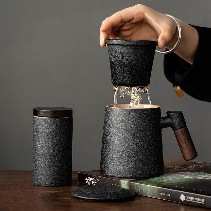 陶瓷茶水分离个人专用泡茶杯子男士办公室水杯过滤高档带盖茶道杯,餐饮具,茶杯,淘宝优惠券,粉丝福利购,淘宝优惠卷