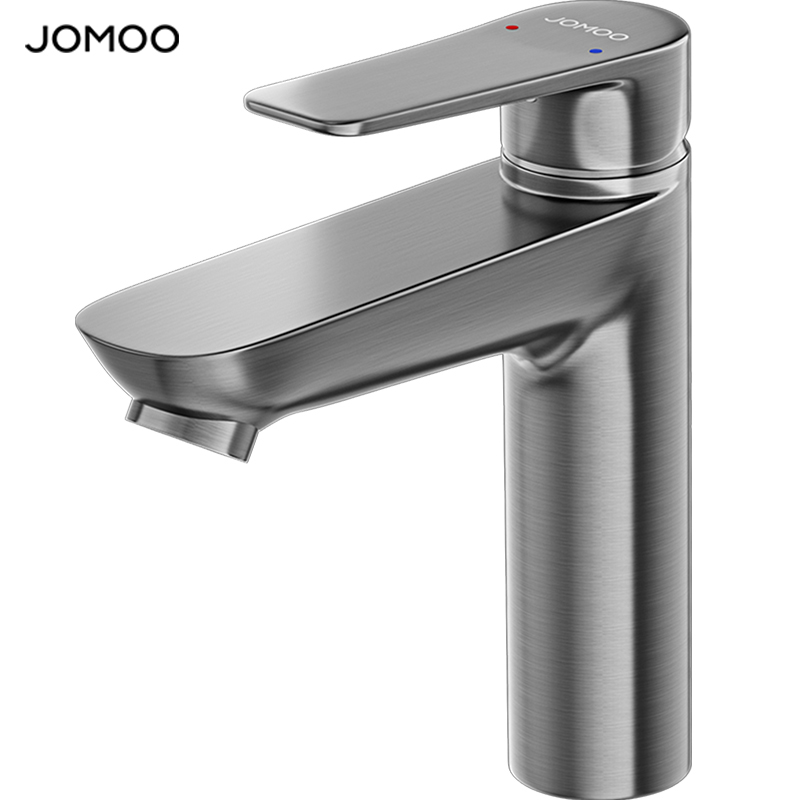 九牧硅黄铜主体洗脸盆冷热龙头