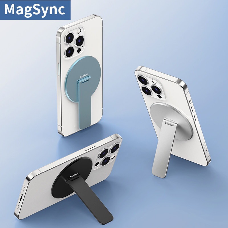 Magtame超薄磁吸手机支架MagSafe强磁力超薄桌面高端多功能支撑架适用iphone16苹果通用华为磁吸手机壳背贴