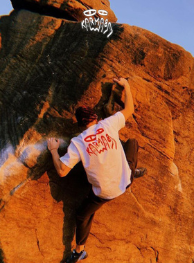 Karma8a REAL系列法国品牌经典Logo印花攀岩Tee户外运动休闲短袖