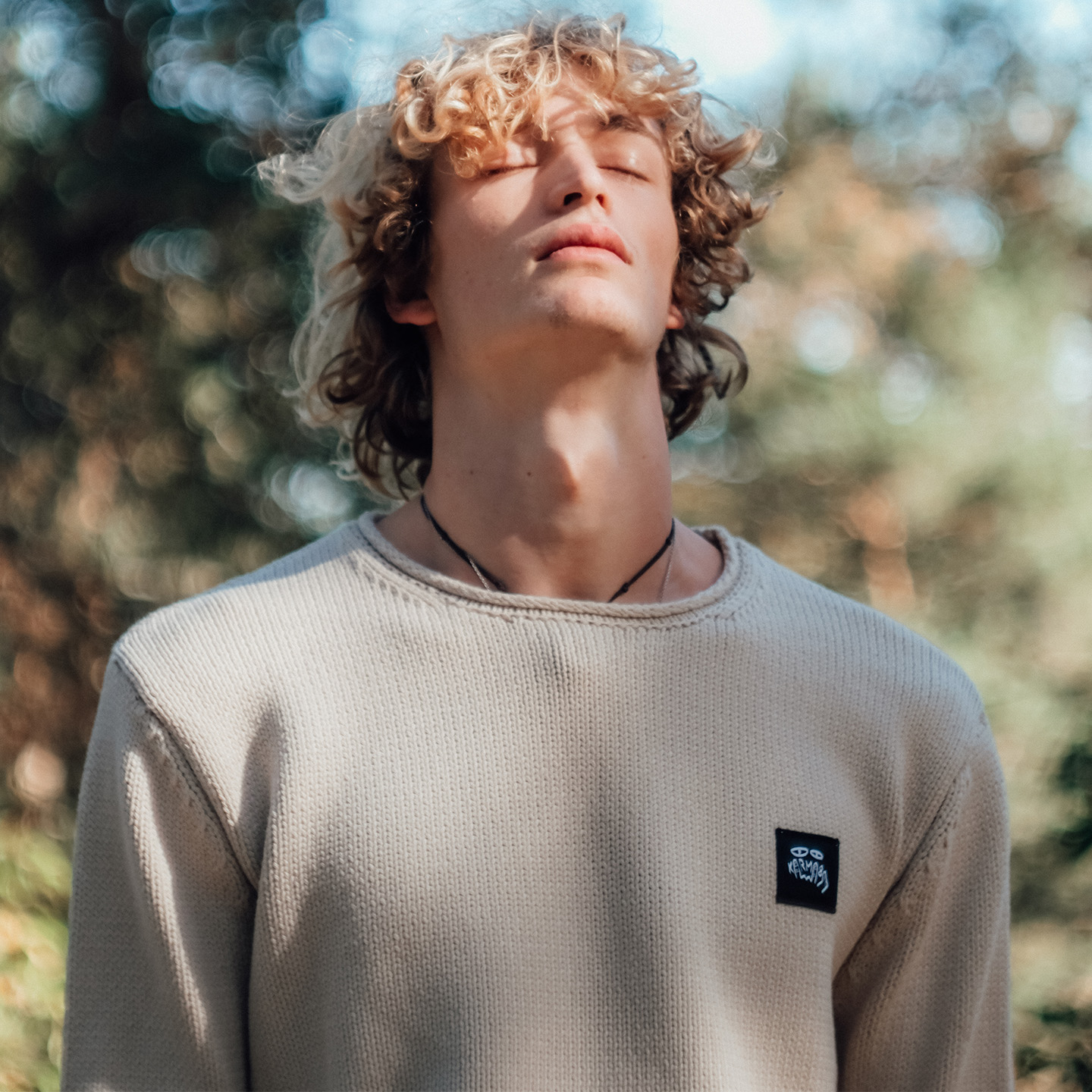 Karma8a卷边圆领毛衣