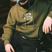 Karma8a REAL系列法国品牌攀岩重磅Logo印花连帽卫衣