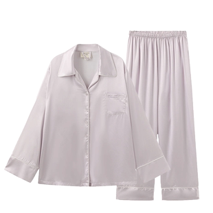 EMOOULI/一暮里定制刺绣睡衣夏季新款冰丝睡裙套装礼盒送闺蜜礼物