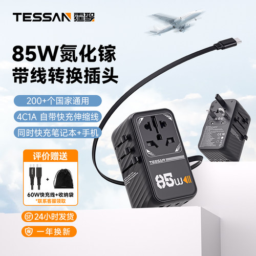 霆圣85W自带线转换插头