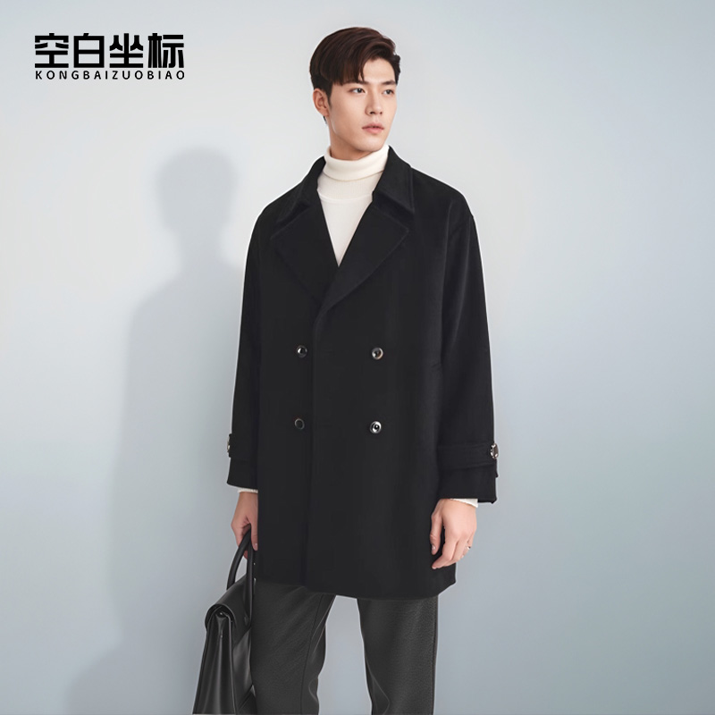空白坐标可拆卸鹅绒内胆大衣