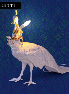Seletti装饰灯具孔雀灯落地款轻奢创意摆件礼物室内夜灯